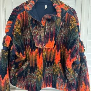 Free People Movement funky fleece pullover